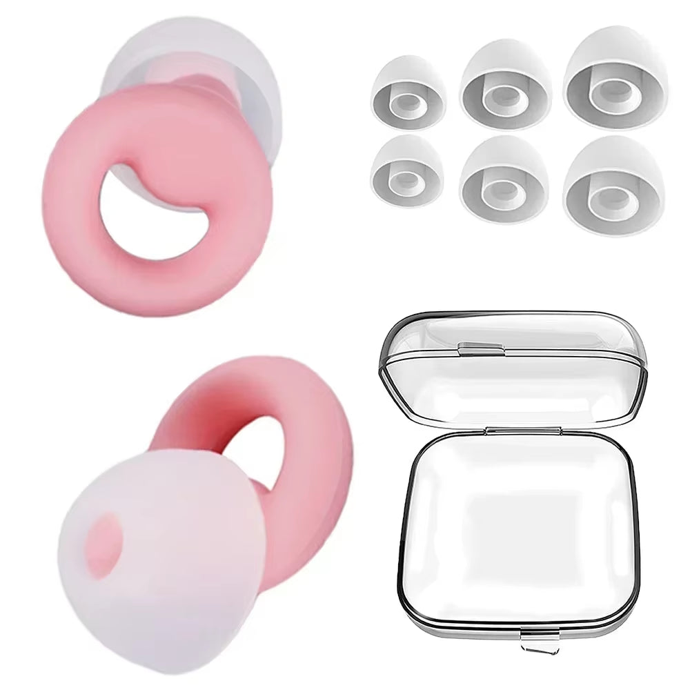 Anti Noise Silicone Earplug Sleep Noise Reduction Ear Plug Canceling Soundproof Ear Plugs Waterproof Swimming Soft Ear Protector