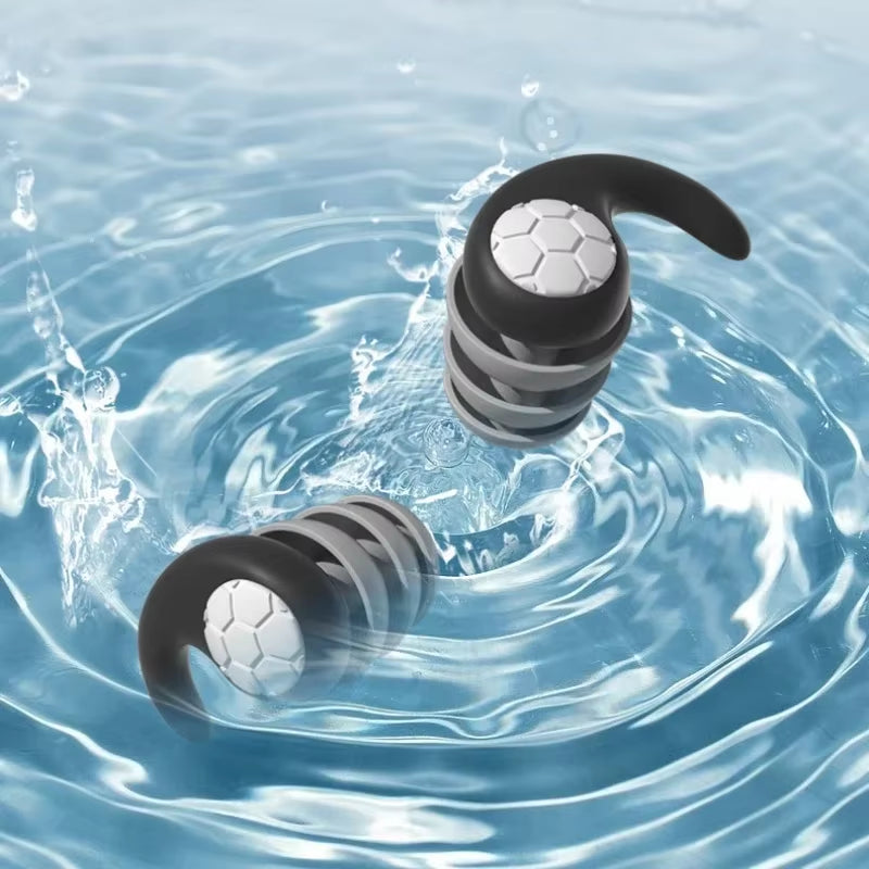 1Pair Sleeping Ear Plugs Noise Reduction Waterproof Earplug Professional Soundproof Earplug Three-Layer Mute Filter for Ears