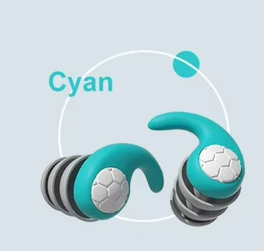 1Pair Sleeping Ear Plugs Noise Reduction Waterproof Earplug Professional Soundproof Earplug Three-Layer Mute Filter for Ears