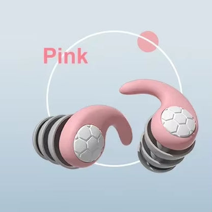 1Pair Sleeping Ear Plugs Noise Reduction Waterproof Earplug Professional Soundproof Earplug Three-Layer Mute Filter for Ears