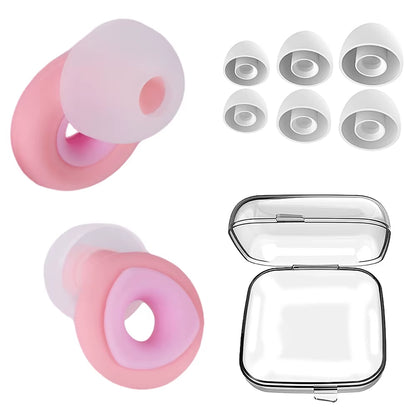 Anti Noise Silicone Earplug Sleep Noise Reduction Ear Plug Canceling Soundproof Ear Plugs Waterproof Swimming Soft Ear Protector